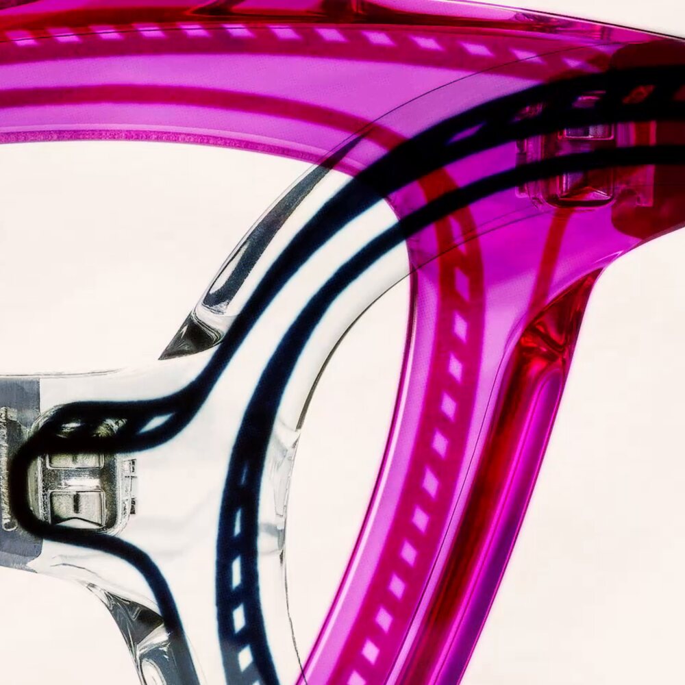 Bourbon Way: fuchsia over crystal, the sketch inside